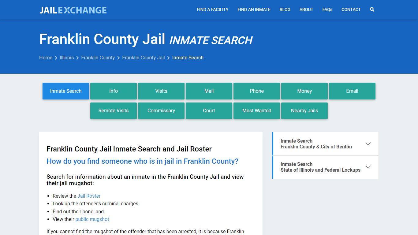 Inmate Search: Roster & Mugshots - Franklin County Jail, IL